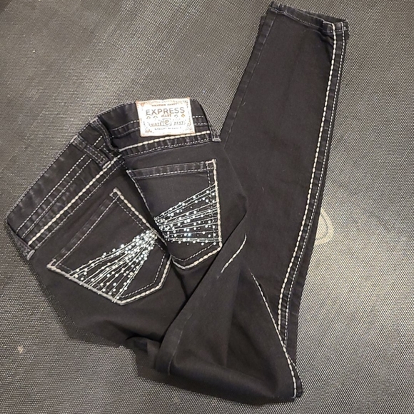 Black Express Skinny Jean Legging Size 4 - Picture 1 of 1